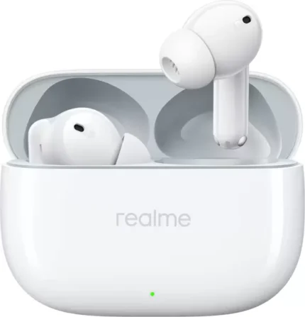 realme Buds T300 with 12.4mm Driver, 30dB ANC, 360 Spatial Audio and 40 hours Playback Bluetooth  (Youth White, True Wireless)